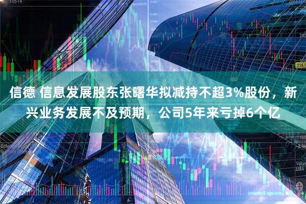 信德 信息发展股东张曙华拟减持不超3%股份，新兴业务发展不及预期，公司5年来亏掉6个亿